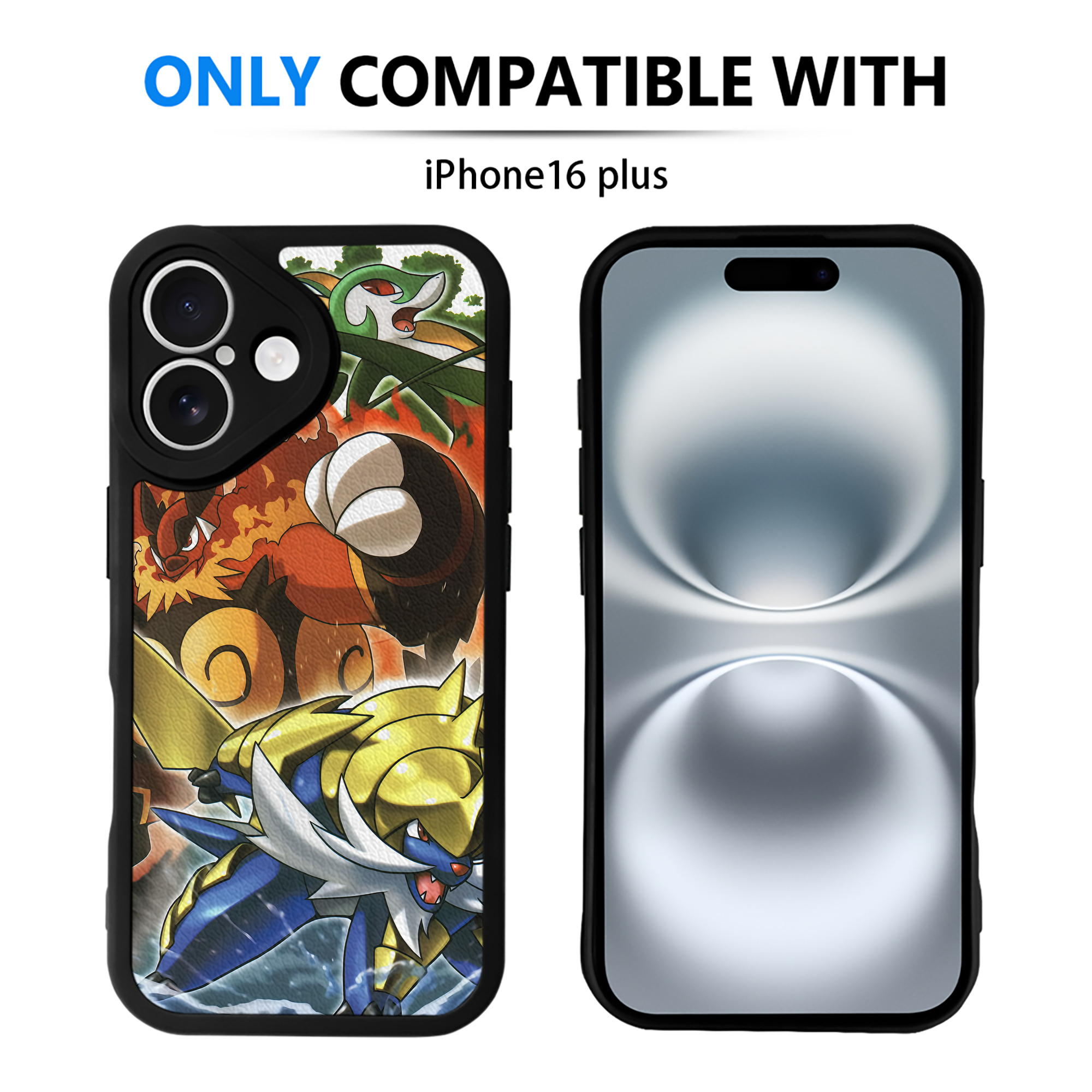 （画像用） ポケットモンスター Pokémon 【iPhone 16シリーズ対応】シリコンスマホケース（レザー調） 材質：シリコン